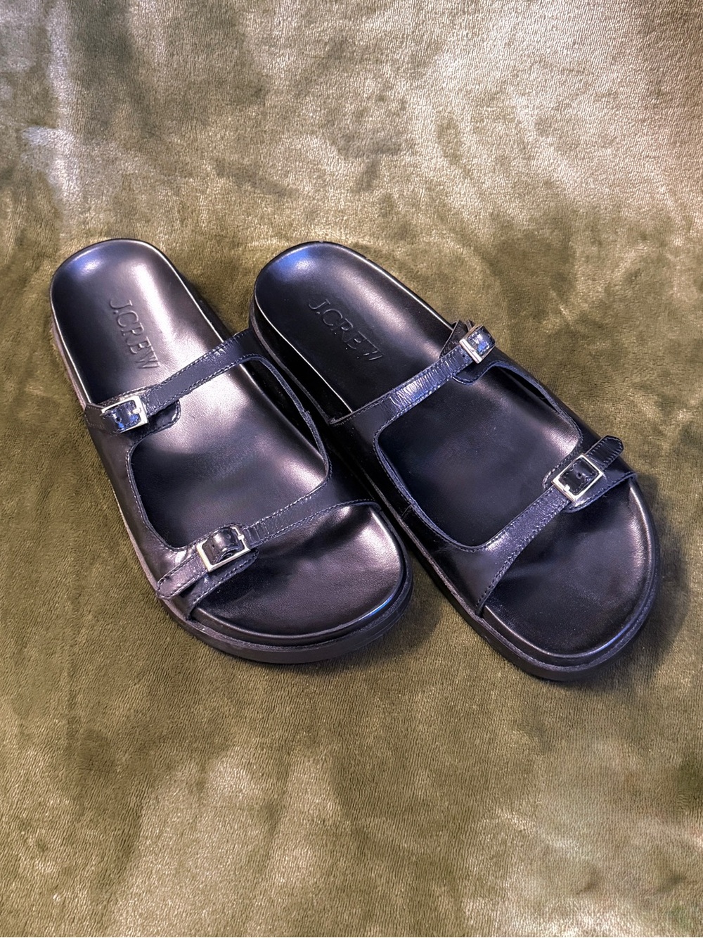 J.Crew Colbie buckle sandals in leather